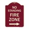 Signmission No Standing Fire Zone W/ Right Arrow Heavy-Gauge Aluminum Sign, 24" x 18", BU-1824-23585 A-DES-BU-1824-23585 - alternate 1